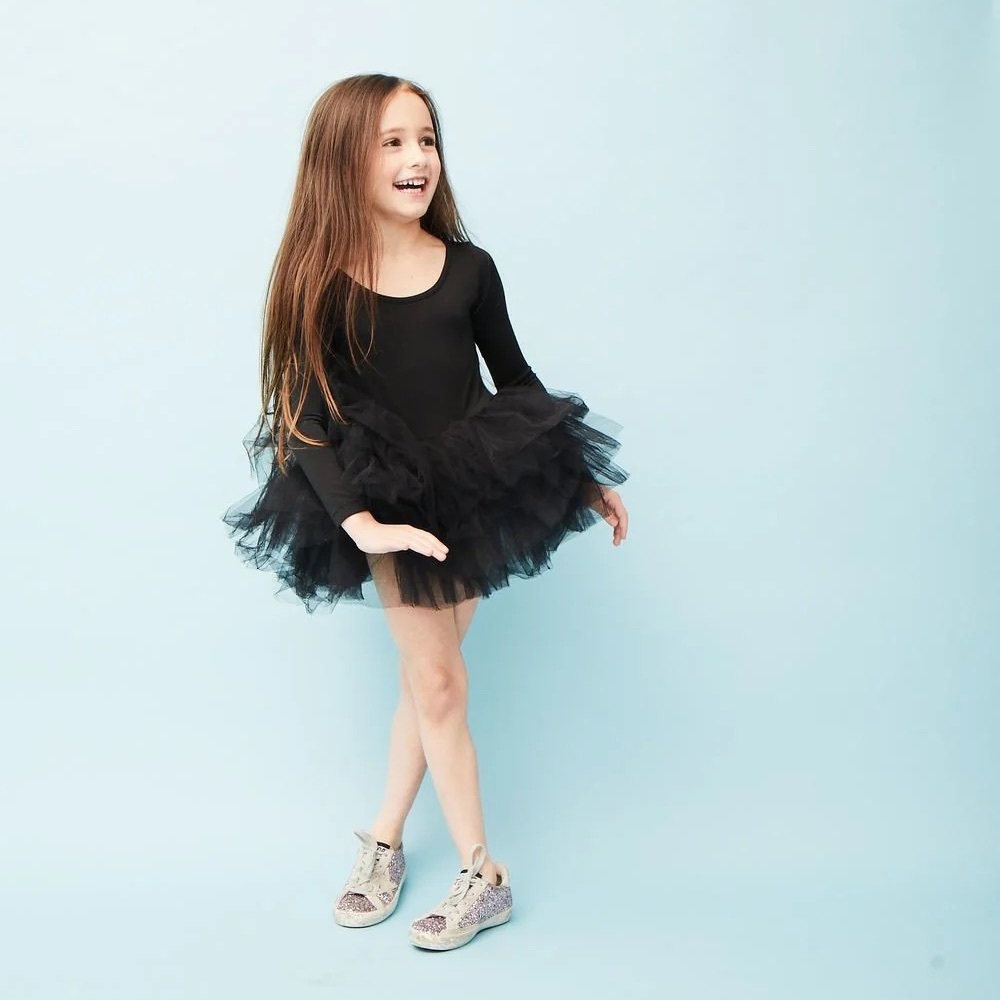 Iloveplum - BFF Black Long Sleeve Tutu Dress - 2 sizes! 
Girls sz 4 & 6